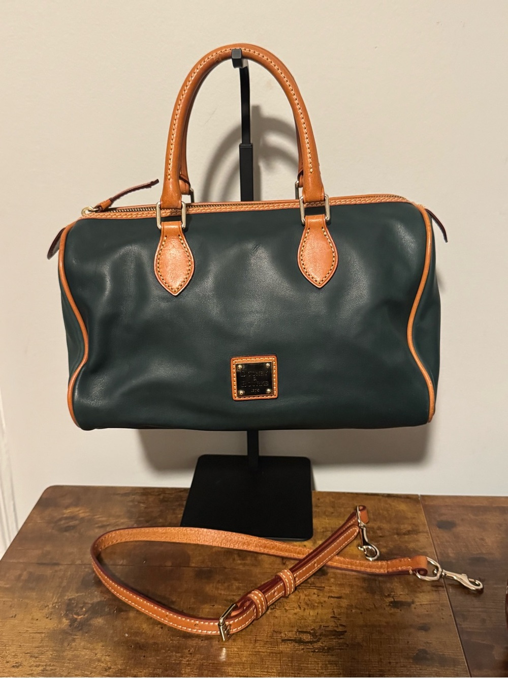 Dooney & Bourke Dark Green Florentine Leather Satchel
